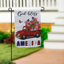 Vintage Truck America Burlap Garden Flag
