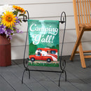 Summer Camper Burlap Garden Flag