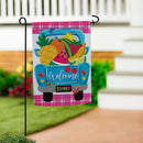 Fruity Truck Burlap Garden Flag
