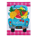 Fruity Truck Burlap Garden Flag