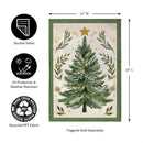 Christmas Tree With Acorn Burlap Garden Flag_x000D_