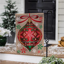 Vivid Christmas Ornament Burlap Garden Flag