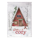 Warm & Cozy Burlap Garden Flag
