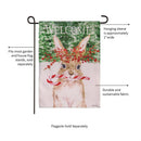 Candy Cane Rabbit Burlap Garden Flag_x000D_