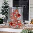 Shell Christmas Tree Burlap Flag