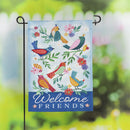Bird Queens Garden Linen Flag