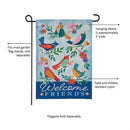 Bird Queens Garden Linen Flag