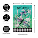 Dragonflies and Wildflowers Garden Linen Flag