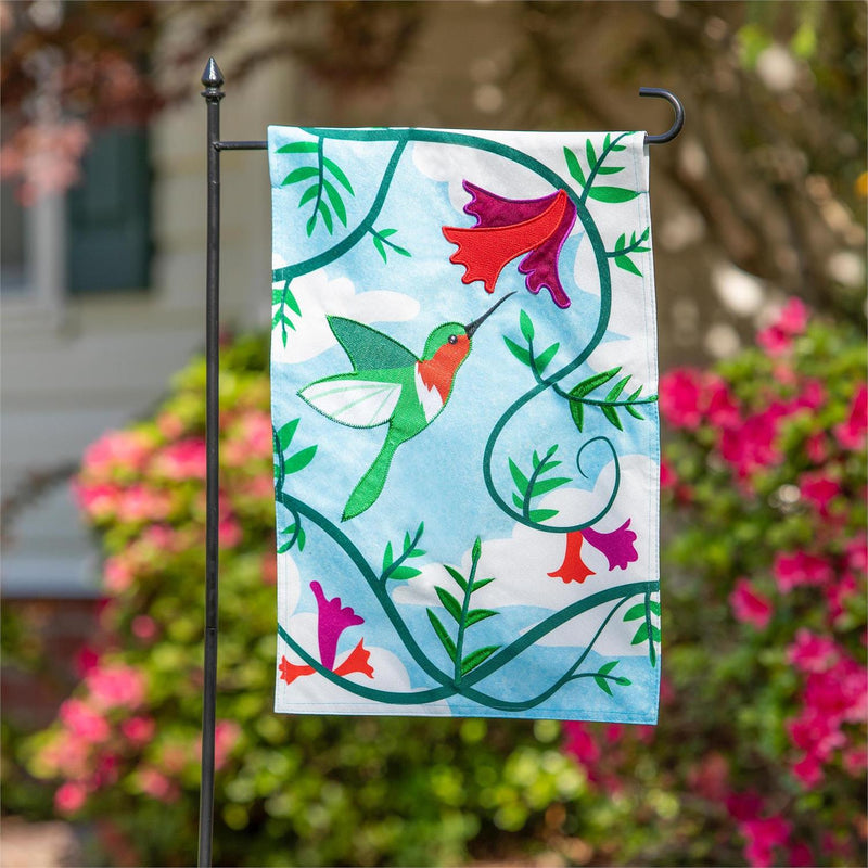Hummingbird Linen Garden Flag
