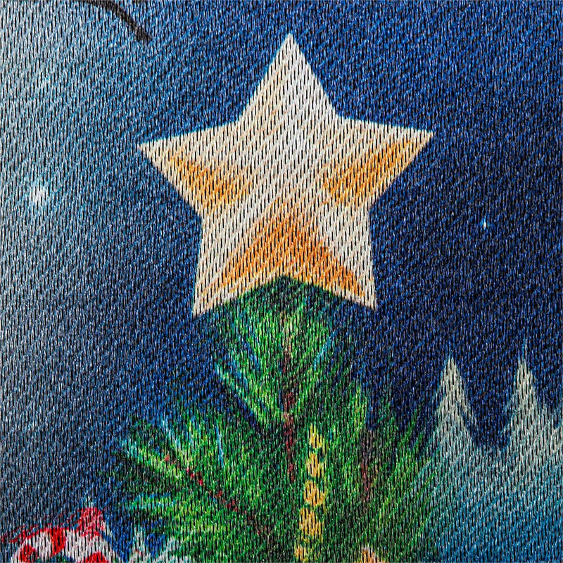 Santa's Sleigh on Christmas Garden Lustre Flag