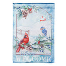 Snow Country Birds  Lustre Garden Flag