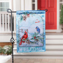 Snow Country Birds  Lustre Garden Flag
