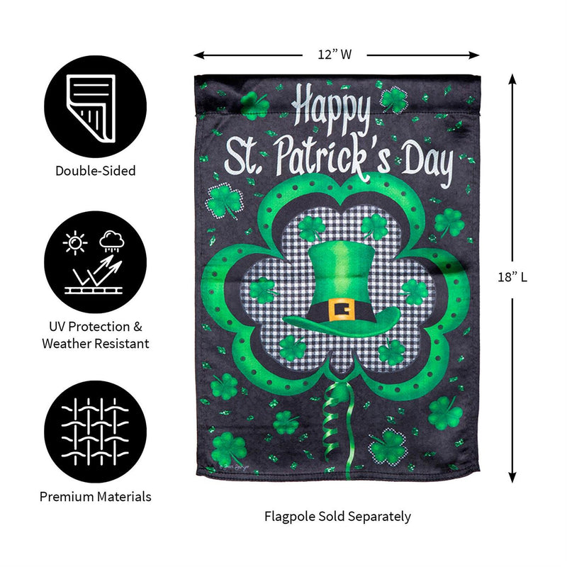 Welcome St. Pats Lustre Garden Flag