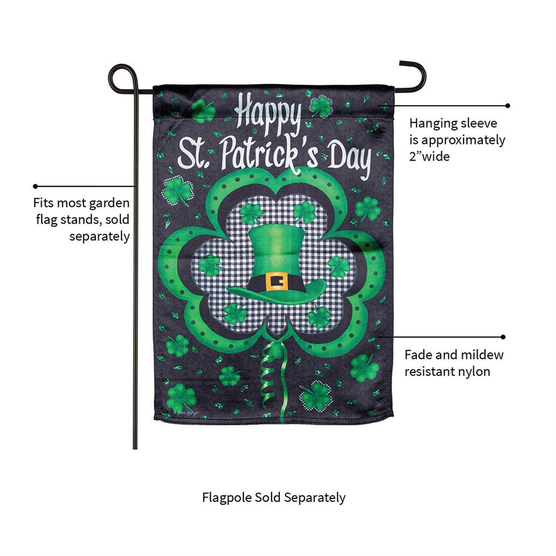 Welcome St. Pats Lustre Garden Flag