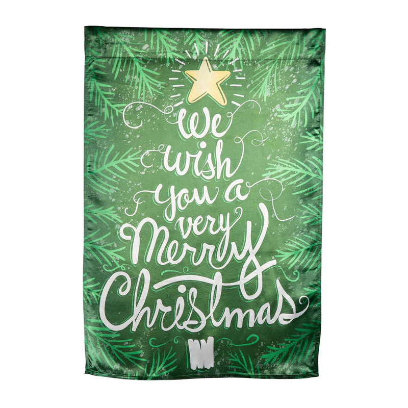 We Wish You a Merry Christmas Lustre Reversible Garden Flag