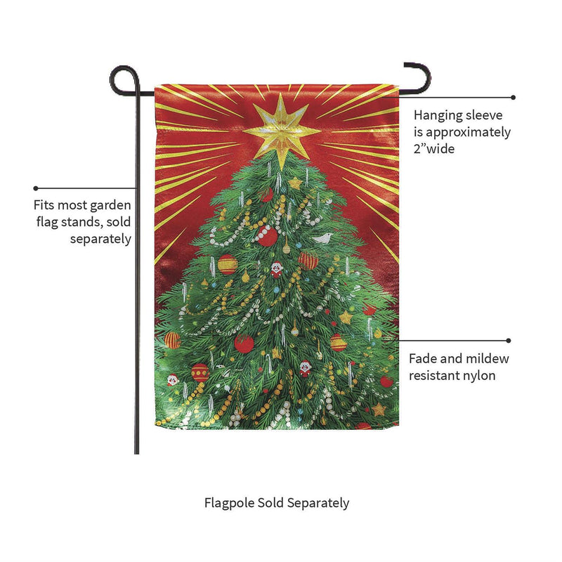 Classic Christmas Tree Lustre Garden Flag