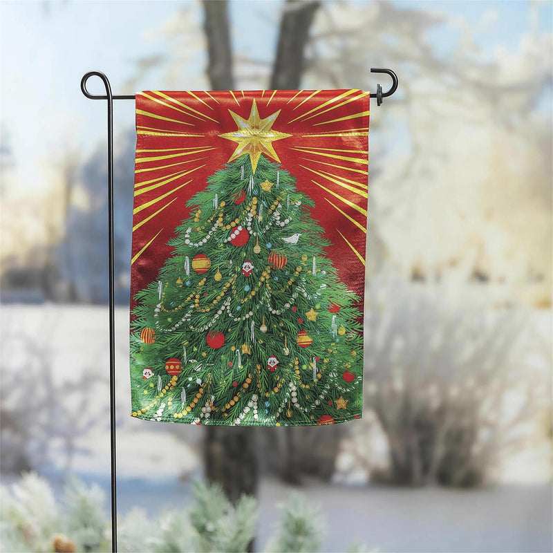 Classic Christmas Tree Lustre Garden Flag