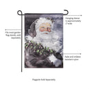 Santa in the Winter Lustre Garden Flag