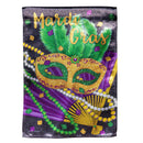 Mask and Beads Lustre Garden Flag