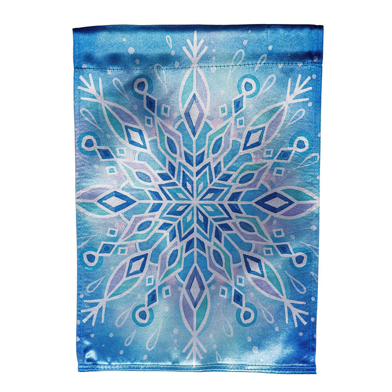 Vibrant Snowflake Lustre Garden Flag
