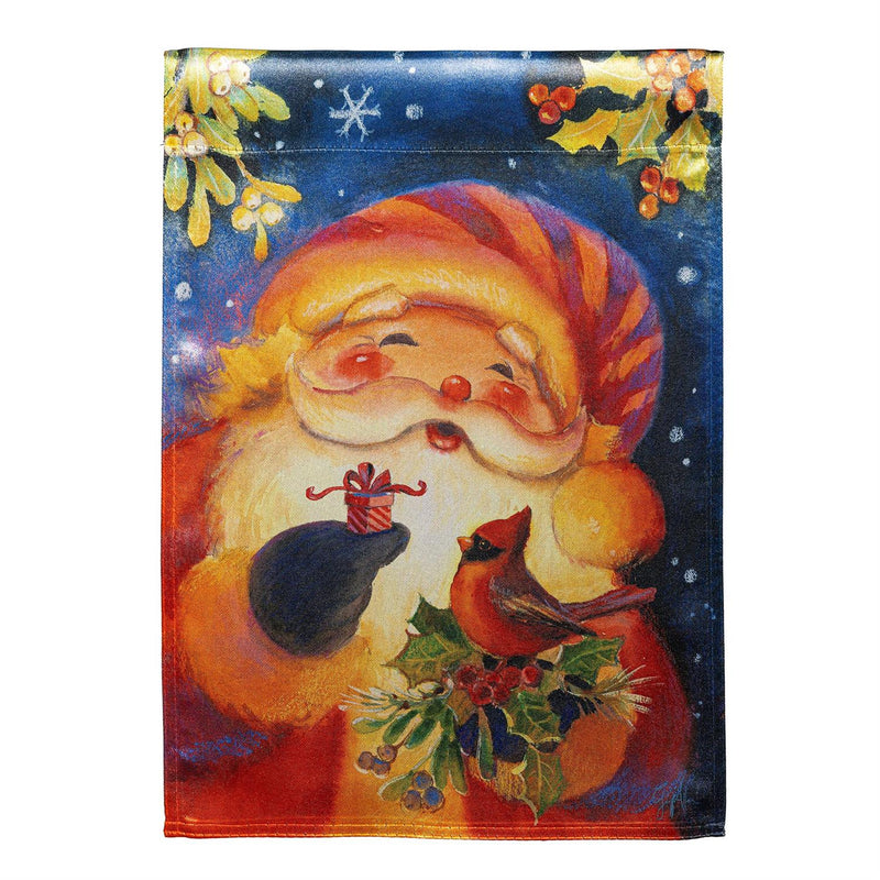 Cheerful Santa Lustre Garden Flag