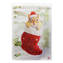 Stocking Chipmunk  Lustre Garden Flag