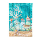 Beach Mason Jar Moire Garden Flag