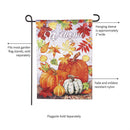 Leaves and Pumpkins Moire Garden Flag