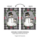 Country Snowmen Moire Garden Flag