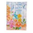 Home Sweet Home Citrus Moire Garden Flag