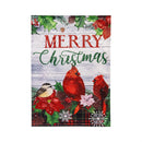 Merry Christmas Colorful Birds Moire Flag