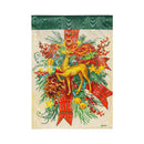 Floral Reindeer Icon Moire Garden Flag