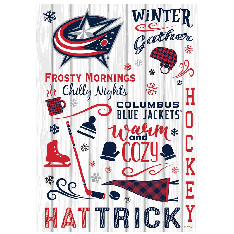 Columbus Blue Jackets, Moire Flag, GDN, Fall Seasonal