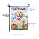 Dog with Patriotic Bandana Garden Suede Flag