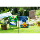 Welcome to Our Fire Pit Garden Suede Flag