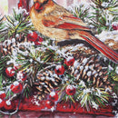 Cardinals in the Window Garden Suede Flag