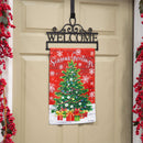 Seasons Greeting Trees Suede Garden Flag