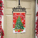 Seasons Greeting Trees Suede Garden Flag