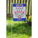 Enjoy Life Butterfly Garden Suede Flag