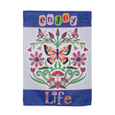 Enjoy Life Butterfly Garden Suede Flag