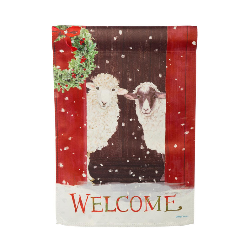 Barn Friends Suede Garden Flag