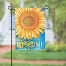 Welcome Sunflower Suede Garden Flag