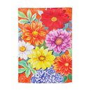 Dahlias Bouquet Suede Garden Flag