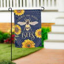 Pardon the Weeds I'm Feeding The Bee's Suede Garden Flag