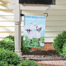 Welcome Farm Friends Suede Garden Flag