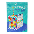 Birthday Party Reversible Suede Garden Flag