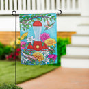 Swallowtail and Hummingbird Suede Garden Flag