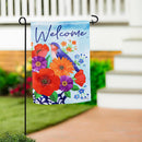 Bluebird Blooms Suede Garden Flag