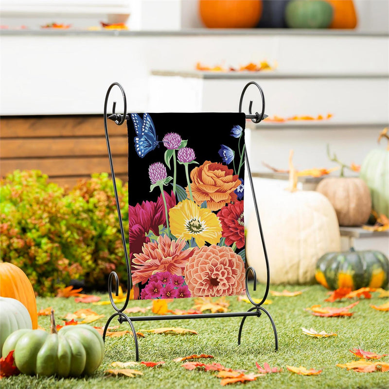 Dark French Tapestry Suede Garden Flag