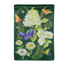 Flutters and Flowers Suede Garden Flag
